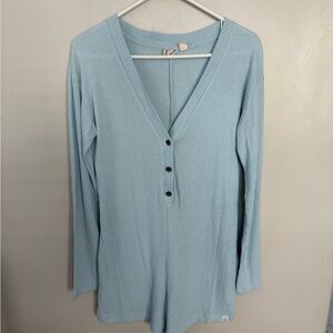 Roxy Sky Blue V-Neck Jumpsuit